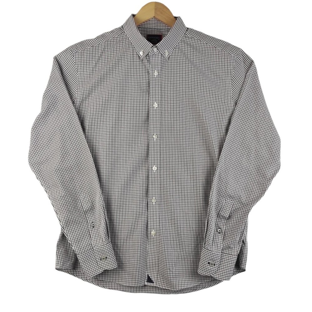 UNTUCKit Long Sleeve Button Down Shirt Men's Sz Large Wrinkle Free Cotton Red